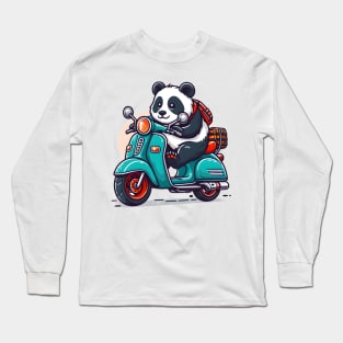Panda biker Long Sleeve T-Shirt